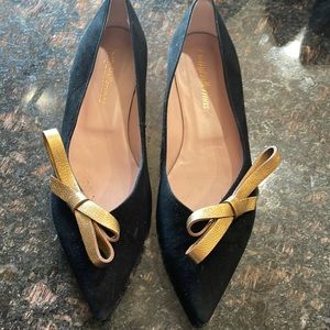 Flats with gold bow